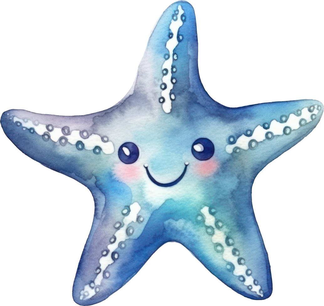 Starfish Watercolor Illustration